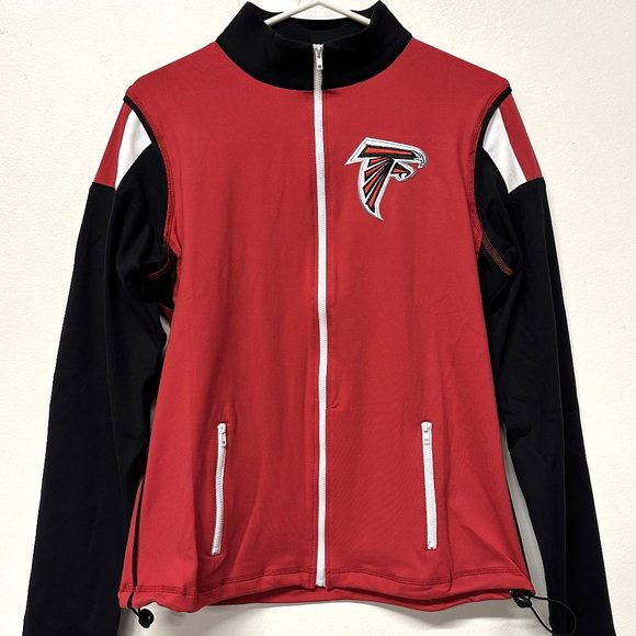 Atlanta Falcons Full Zip Athletic NFL Yoga Jacket - New! Embroidered Logo Patch - Picture 1 of 5